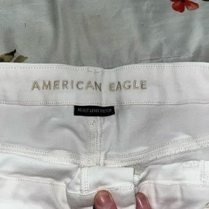 Women’s white American Eagle skinny ankle jeggings size 16w